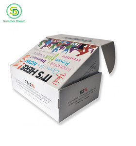 制造商廉价定制可折叠扁平包装电子商务发货箱环保纸板电子长笛发货箱邮件箱 - Product Image 2