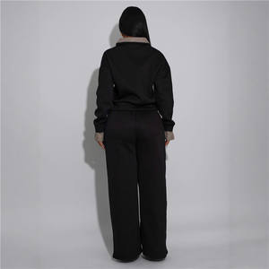 <span class=keywords><strong>Tuta</strong></span> Sportiva Invernale da <span class=keywords><strong>Donna</strong></span> con Contrasto di Colori, Set Due Pezzi <span class=keywords><strong>Oversize</strong></span> Casual, Top Sportivo Classico con Colletto e Pantaloni per <span class=keywords><strong>Donna</strong></span> - Product Image 3