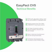 Disjoncteur à boîtier moulé Schneider Easypact CVS CVS63BS TMD 3P 16 400V 16A-63A 25kA/35kA/50kA Original 100% Garantie 1 an