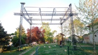 Estructura de Aluminio Plegable y Portátil EN AW-6061/6082 con Conexión por Pasadores para Iluminación DJ, Audio y Exhibición, Capacidad de Carga de 1000 kg, Certificación TUV CE