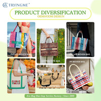 Dompet Unisex Poliester Premium dengan Penutup Ritsleting Tas Kartu Fashion Portabel Merek CHARMING