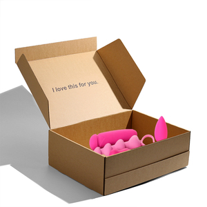 Dây kéo con dấu giấy sóng Đồ chơi tình dục hộp xé mở bao bì có thể gập lại kín đáo gửi thư carton tùy chỉnh in logo - Product Image 1