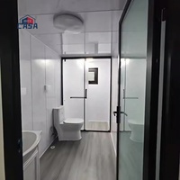 Vente en gros de villas en acier léger de luxe de 20 pieds avec salle de bain complète, maison préfabriquée extensible en conteneur
