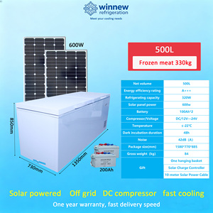 Congélateur solaire hors réseau 150L avec batterie de secours, réfrigérateur éco-responsable à économie d'énergie pour hôtels, foyers et usage extérieur S - Product Image 3
