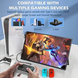 Moniteur portable 18.5 pouces, 120HZ 1080P FHD IPS grand moniteur portable pour ordinateur portable Mac PC PS4/5 Switch Extender d'écran d'ordinateur portable