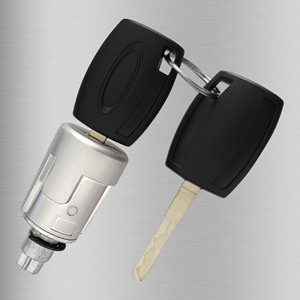 Ford Focus Ignition <b>Lock</b> Cylinder 2 Keys Light Grey Cylindrical <b>Lock</b> For Car Starter Replacement OE1926227 - Product Image 2