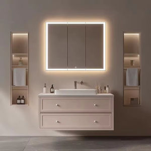 Mueble <span class=keywords><strong>de</strong></span> baño montado en la pared, juego <span class=keywords><strong>de</strong></span> <span class=keywords><strong>tocador</strong></span> <span class=keywords><strong>de</strong></span> baño americano <span class=keywords><strong>de</strong></span> 36 pulgadas, mueble <span class=keywords><strong>de</strong></span> baño <span class=keywords><strong>con</strong></span> <span class=keywords><strong>espejo</strong></span> y lavabo - Product Image 1