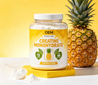 Créatine monohydrate en poudre OEM 300g Haute pureté Complément alimentaire pour adultes Croissance musculaire Énergie Endurance Soutien immunitaire Sans saveur 5g