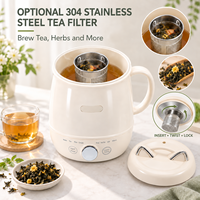 Marmite Électrique Multifonctionnelle 1L : Hot Pot, Cuiseur à Nouilles, Soupe, Porridge, Cuiseur à Riz, Chauffe-Lait avec Présédition 24H et Fonction Maintien au Chaud