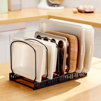 Étagère de rangement métallique réglable pour la cuisine, pour bols, assiettes, casseroles et moules à gâteaux - Organisateur de placard moderne pour comptoir