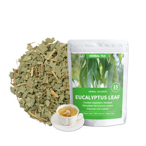 Thé aux <span class=keywords><strong>feuilles</strong></span> <span class=keywords><strong>d</strong></span>'<span class=keywords><strong>eucalyptus</strong></span> en vrac <span class=keywords><strong>de</strong></span> qualité supérieure Thé apaisant à base <span class=keywords><strong>de</strong></span> plantes Thé <span class=keywords><strong>d</strong></span>élicieux chaud Profitez du chaud ou du froid - Product Image 1