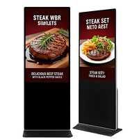 Kiosque d'affichage 49 pouces, écran tactile LCD publicitaire, support d'affichage numérique et kiosque d'affichage pour les joueurs publicitaires en intérieur