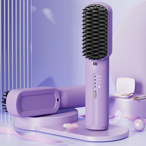 แบบพกพา 3 ความเร็วปรับไร้สาย Mini Dual-Purpose Curling ไอออนลบไม่เจ็บผมมินิผมยืดหวี % - Product Image 4
