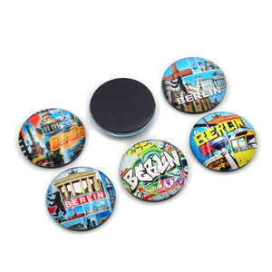 Wholesale High Quality Rectangular Round Square Shape Glass Crystal Iceland UK Germany Berlin Customized Fridge <strong>Magnet</strong> - Product Image 6