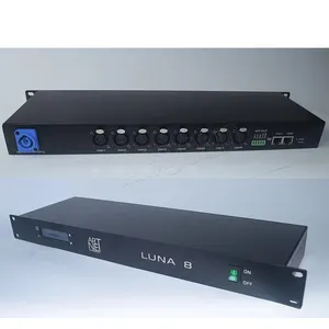 Amplificador de canales Dmx 4096, convertidor de superficie Lan, divisores de 8 vías para luz de escenario Led