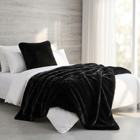 Plaid d'hiver en fausse fourrure de vison chinchilla, doux et moelleux, pour la décoration de la maison, certifié OEKO-TEX Premium