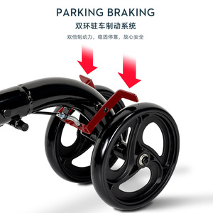 Msmt Rodillera con ruedas para rehabilitación y movilidad de una sola pierna, ayuda para caminar y recuperación de lesiones en la pierna. - Product Image 4