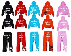 ชุดเซ็ตเสื้อสเวตเชิ้ตและกางเกงสเวตแพนท์ทรงหลวมสไตล์ยูนิเซ็กซ์ ผ้าเฟรนช์เทอร์รี่ พิมพ์ลายตัวอักษร ลวดลายกราฟิกแบบ Acid-wash สำหรับผู้ชาย พร้อมโลโก้สั่งทำพิเศษ 100% - Product Image 3