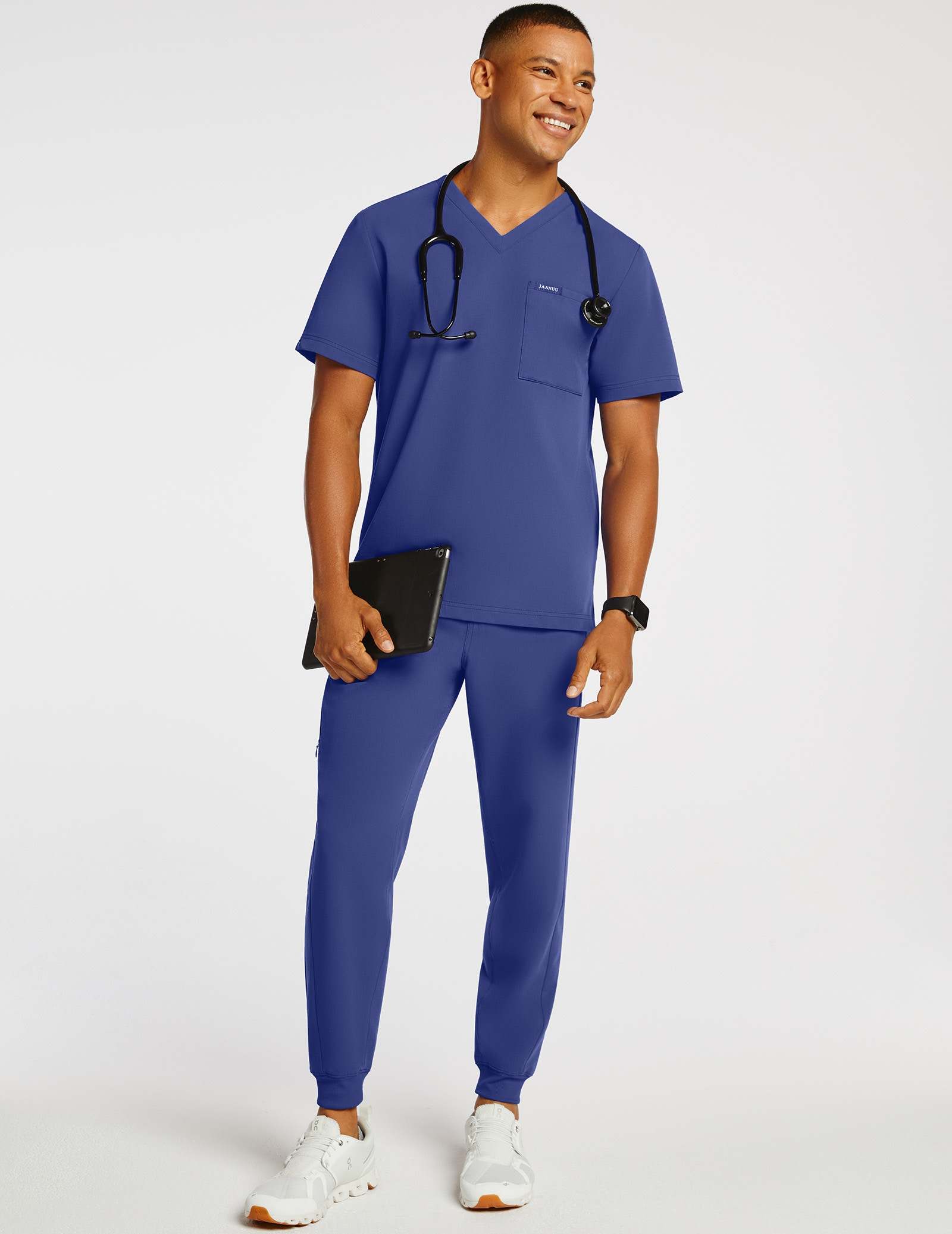 Jumper Vestido De Enfermera Azul Uniformes Médicos Ropa De Trabajo