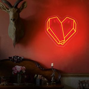 Letrero de Neón Rojo con Forma de Ataúd y Corazón de Neonawall para Propietarios de Galerías y Estudios de Tatuajes, Regulable, para Decoración de Paredes de Galerías y Estudios - Product Image 4