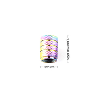 Capuchons de valve de pneu en alliage d'aluminium irisé arc-en-ciel, couvercles anti-poussière moletés pour roues, pièces décoratives pour voiture, camion, moto