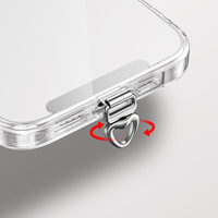 Longe de téléphone en acier inoxydable ultra-mince Clip métallique durable autocollant anti-perte arrière sangle de téléphone portable universelle pour téléphones portables