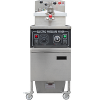 Friteuse à pression à gaz professionnelle pour poulet frit, homologuée CE, avec panneau mécanique profond