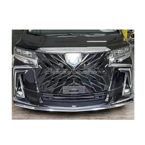 MAICTOP ชุดปรับโฉมชิ้นส่วนรถยนต์,กระจังหน้ากันชนกระจังหน้าสำหรับ <span class=keywords><strong>Alphard</strong></span> <span class=keywords><strong>SC</strong></span> 2018สีดำทอง - Product Image 3