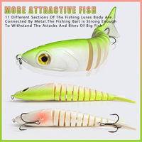 Leurre Artificiel Rigide Bionique Multi-Segmenté 24cm/146g Extra Large pour Pêche au Bass, Truite et Luciole – Lancer Longue Distance