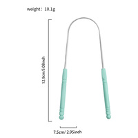 Raspador de lengua en forma de U al por mayor, raspador de lengua de acero inoxidable respetuoso con el medio ambiente para prevenir el mal aliento