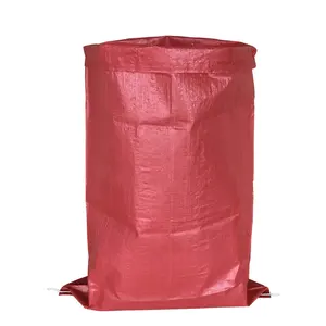 red reusable produce dissolvable plastic 50kg thailand rice bags