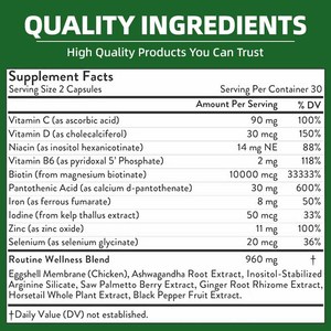 Cabello grueso y completo, ideal <span class=keywords><strong>para</strong></span> mujeres y hombres con cabello delgado, reduce las arrugas, líneas finas, suplemento <span class=keywords><strong>para</strong></span> el crecimiento del cabello - Product Image 3
