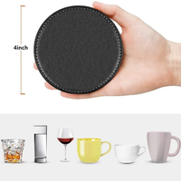 Ensemble de sous-verres en cuir véritable fait main de luxe de haute qualité pour boissons, avec logo personnalisé, pour mariage, bureau, décoration de la maison