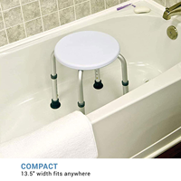 Tabouret de douche réglable en hauteur à 8 niveaux, siège de bain, banc de sécurité pour salle de bain, équipement de réadaptation au design simple