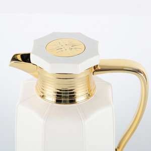 Nuevo Termo Octagonal de Plástico Libre de BPA, Color Rosa Dorado, con Interior de Vidrio de 1.0 Litro, Termo para Té, Estilo Árabe - Product Image 4