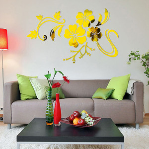 3D <b>Mirror</b> Wall Stickers Flower Shape <b>Acrylic</b> Home Decoration For Bedroom Living Room Contemporary Design - Product Image 3