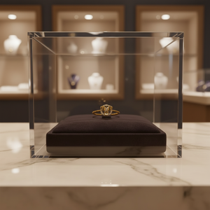 Elegante Anillo de Oro Puro de 22K con Diseño de Corazón y Acento de Piedra |   Anillo Delgado de Oro para Mujer, Joyería para Uso Diario y Regalos - Product Image 2