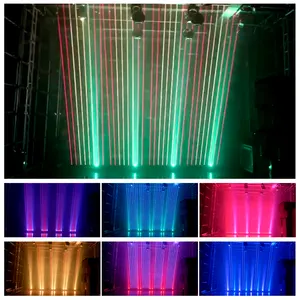 8 fascio + 8 laser DMX rgbw fascio rgb Laser luce di testa mobile per DJ night club party disco