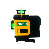 Vente chaude Professionnel Auto Rotatif 4D-16 Ligne Vert Faisceau Laser Niveau Auto-Nivellement