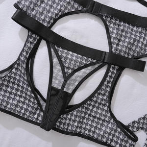 Ensemble de lingerie <span class=keywords><strong>sexy</strong></span> pour femmes, ensemble de soutien-gorge <span class=keywords><strong>sexy</strong></span>, lingerie <span class=keywords><strong>sexy</strong></span> à carreaux, ensemble de lingerie <span class=keywords><strong>sexy</strong></span> en quatre pièces, ensemble de sous-vêtements pour femmes - Product Image 6