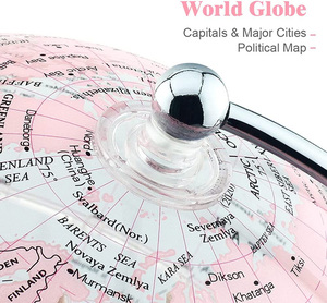 Globo terráqueo transparente de 8 pulgadas al por mayor, mapa decorativo iluminado del mundo para decoración de hogar y oficina - Product Image 4