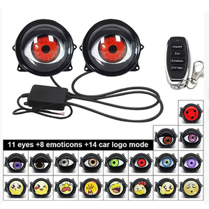LED Car Dynamic Devil Eye Luz grande 3 pulgadas 33 Modo Car Light Modificación remota Eagle Eye 3D Lens Dynamic Pupils Headlight - Product Image 6