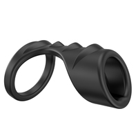 Anneau pénien en silicone liquide transparent extensible, motif Dragon Noir, pour homme, retardateur d'éjaculation, 100% étanche, vente en gros