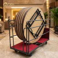 Chariot de service rond pour restaurant commercial, mobilier d'hôtel et salle de banquet