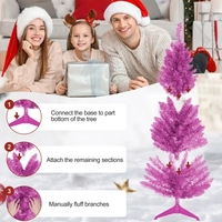 Sapin de Noël artificiel décoré, branches réalistes, floqué de neige, 210 cm, en PVC, pour la décoration de Noël