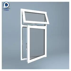 Prima Modern popüler PVC pencere beyaz renk UPVC sürgülü pencereler ev bina için