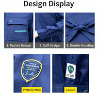 Vêtements de travail pour hommes haute durabilité - Combinaisons résistantes aux acides/aux acides sulfuriques + antistatiques, broderie personnalisée