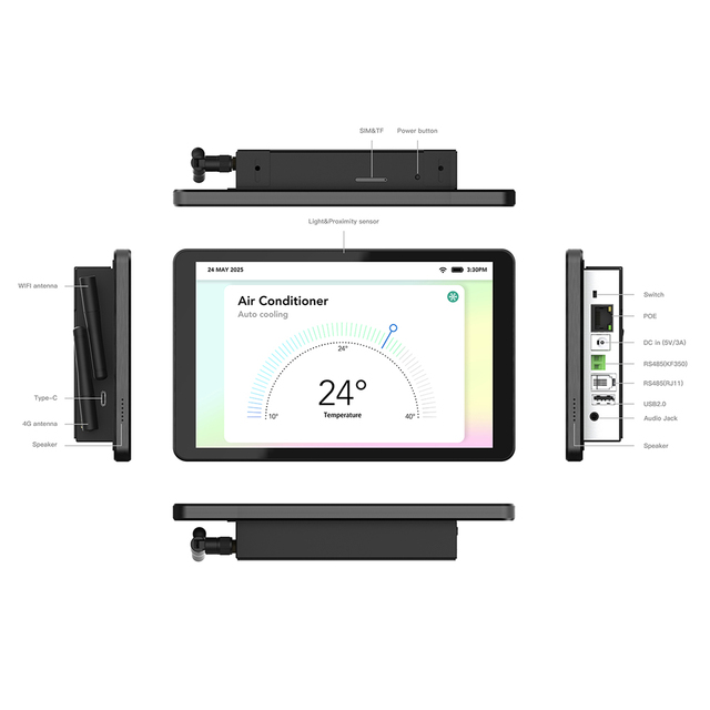 8 Inch RS485 Tablet Android Home Automation Controller System Tablet Wall Mount POE KNX Matter Zigbee Smart Home Tablet