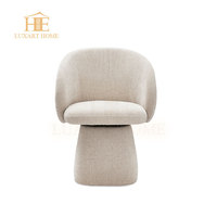 Chaise de salle à manger pivotante moderne de luxe nordique en bois massif de haute qualité avec revêtement en velours, fauteuil d'appoint pivotant, mobilier de maison