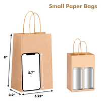 Sac fourre-tout en papier kraft écologique personnalisé, sac d'emballage pour vêtements à emporter pour supermarchés et restaurants, logo imprimé